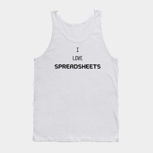 Accountant, Bookkeeper Spreadsheet Tank Top